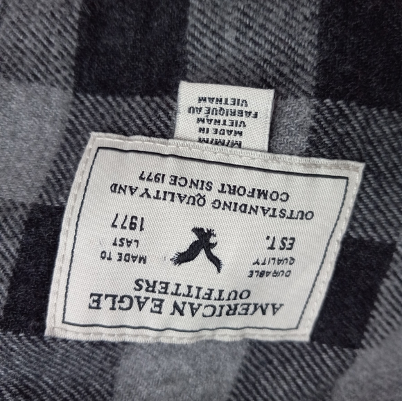 Ooak custom RAGE flannel- pixelated Jigsaw XXL custom back patch! Mens M - Picture 4 of 6